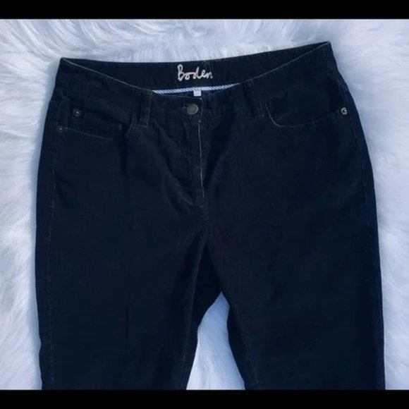 Boden Black High Rise Slim Straight Corduroy Jeans - Picture 2 of 5